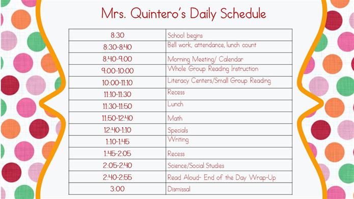 Daily Schedule 